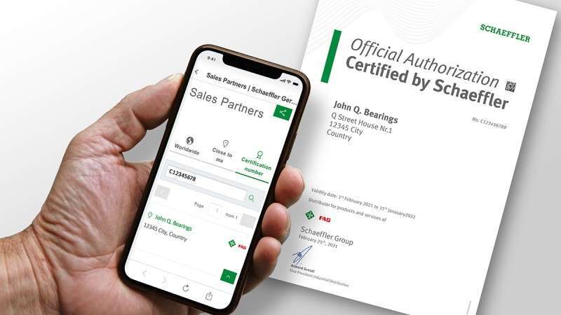 Kiểm tra xác thực sản phẩm Schaeffler