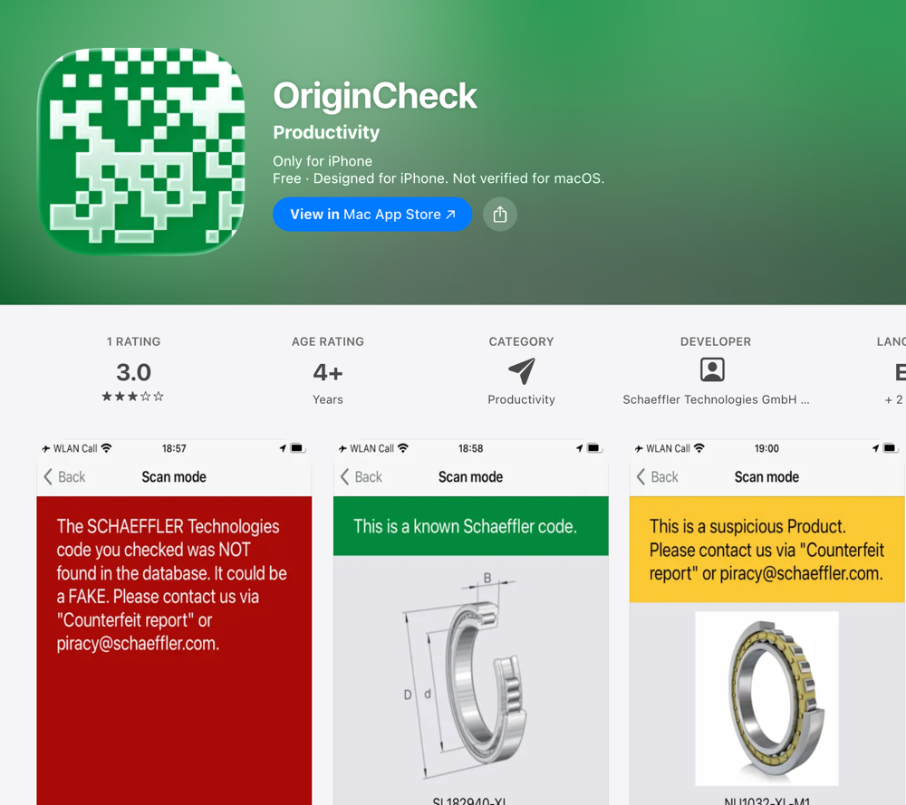 OriginCheck trên Apple App Store