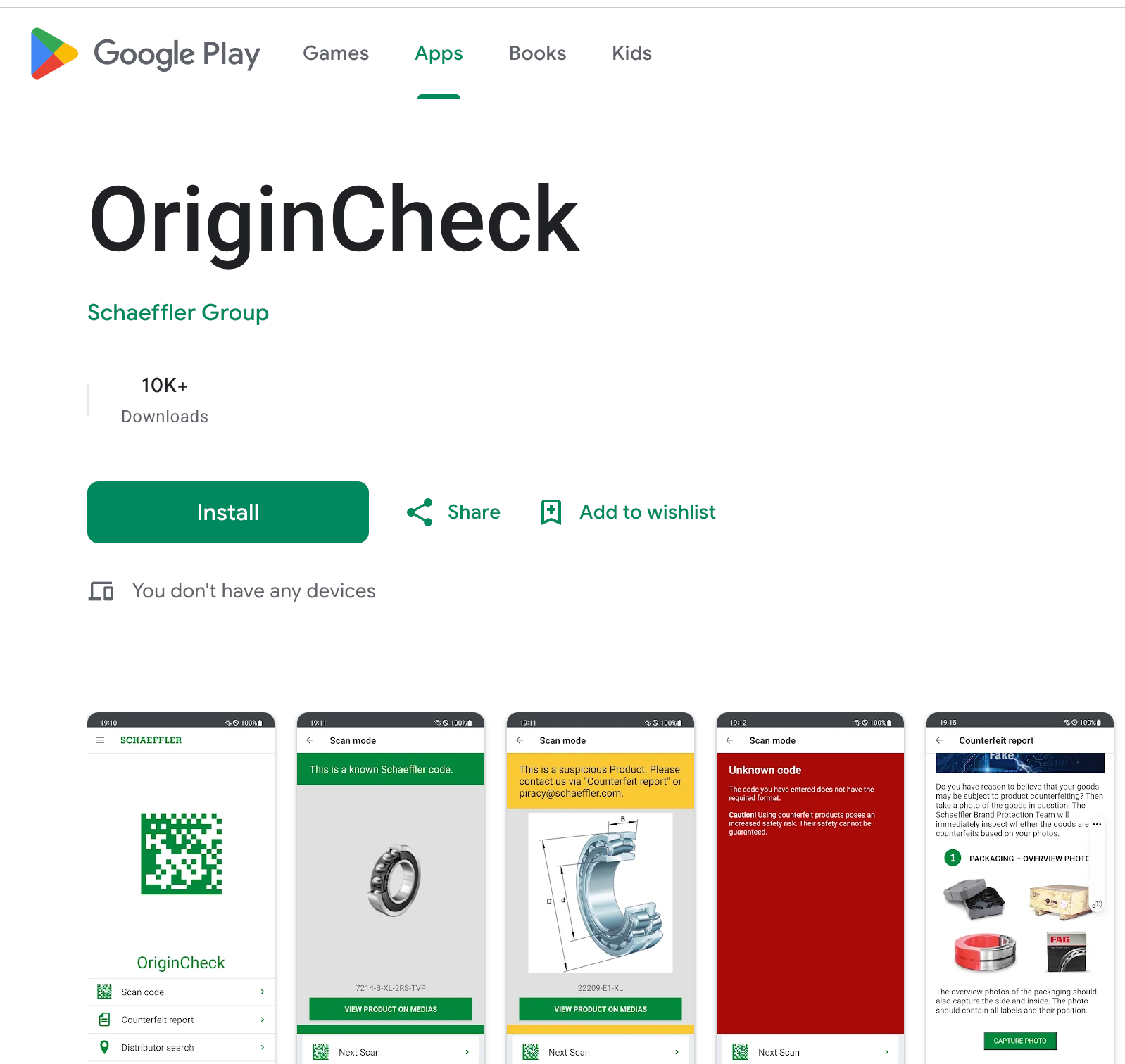 OriginCheck trên Google Play